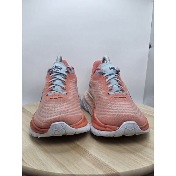 Women's Size 7B - Hoka One One Mach 5 Running Shoes Camellia/Peach Parfait - Picture 2 of 9
